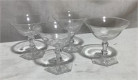 3” Tall Clear Glass Champagne Glasses