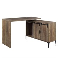 52 in. L-Shaped Writing Desk with Shelves