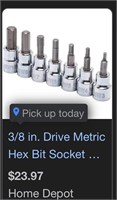 Husky 3/8 in. Drive Metric Hex Bit Socket Set