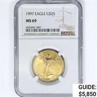 1997 US $25 1/2oz. Gold Eagle NGC MS69
