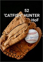 Auto BB HoFer "Catfish" Hunter* & BB Glove