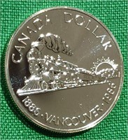 .999  Silver 1986 Proof Canadian Dollar