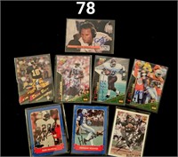 8 Autographed NFL Players Football Cards*