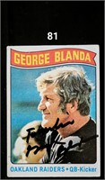 Auto 1975 Topps FB #7 HoFer George Blanda*