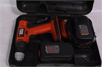 Black & Decker Drill Set 2 Batteries, Charger Case