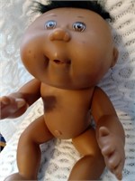 all Vinyl Black Cabbage Patch Doll, Tuff of Hair