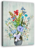 BYXART Blossom Flowers Canvas Art 12x16in