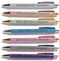 Funny Pens, 7 Pcs Funny Seven Days of The Week