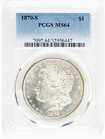 Coin 1879-S Morgan Silver Dollar PCGS-MS64