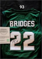 Auto MSU Bsktbll Jersey Hornets Miles Bridges COA