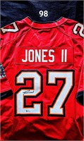 Auto Buccaneers FB Jersey R Jones II COA=Beckett