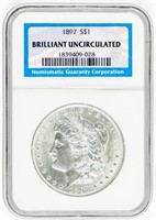 Coin 1897-P Morgan Silver Dollar NGC-BU