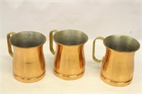 Set of 3 Copper Cups
