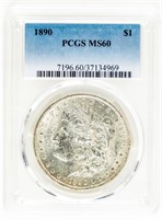 Coin 1890-P Morgan Silver Dollar PCGS-MS60