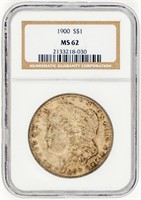Coin 1900-P Morgan Silver Dollar NGC-MS62
