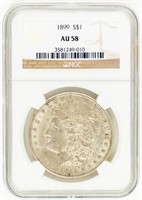 Coin 1899-P Morgan Silver Dollar NGC-AU58