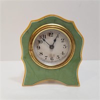 Green Lux Bakelite Dresser Set Clock - Vintage