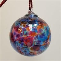 Blown Glass Calico Ball - Friendship Ball