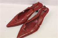 Kenneth Cole Tribeca Red Leather Shoes Size 8