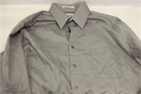 Geoffrey Beane Gray Mens Dress Shirt Size 17.5