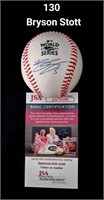 Auto World Series BB Phils Bryson Stott COA