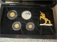 1994 China Unicorn Boxed Gold & Silver Proof Set
