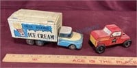 Walt reach tin truck and ice cream truck