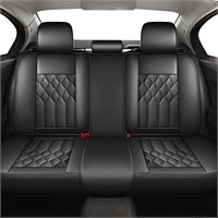 Back Row Seat Covers  Waterproof Leather Rear Spli