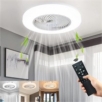 $110  Szleomay Bladeless Ceiling Fans with Lights
