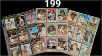 252 T Assorted BB Cards in Sheets 1971-1979