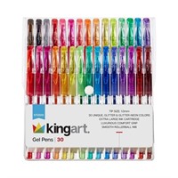 SM3289  Kingart Glitter Gel Pens XL 2.5mm 30 Col