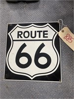 Ande Rooney Porcelain Route 66 Single Sign