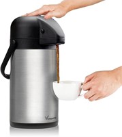 64 Oz Airpot Coffee Dispenser with Pump, Insulated