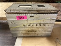 Vintage Galvanized 6-dozen eggs chest