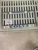 Vintage Indianapolis Colts license plate holder.