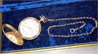 Elgin 15 jewel pocket watch w/ chain