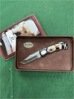 Browning knife in box Lab puppies
