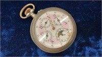 Remontoir 15 rubis pocket watch 800 silver