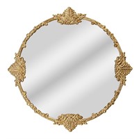 W1185  Drew Barrymore Ornate Gold Frame Mirror, 24