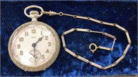 Elgin WW2 Ord Dept 18 jewel pocket watch w/ chain