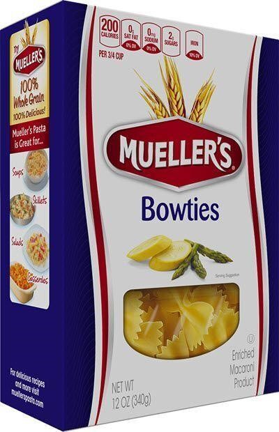 Qty 12 Pack Mueller's Bowties Classic Pasta 12oz