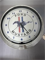 Ford Mustang Battery Wall Clock 15" Dia