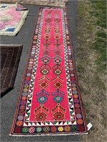 Funky Anatolian Handmade Rug 3' X 11'7"