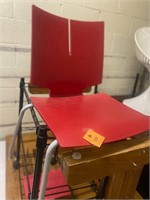 Adult size red side chair