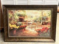 43" x 33" Large Painting Floral Dinner