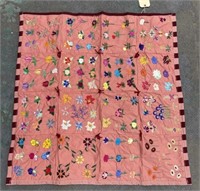 Embroidered Throw 35" x 37"-NEW