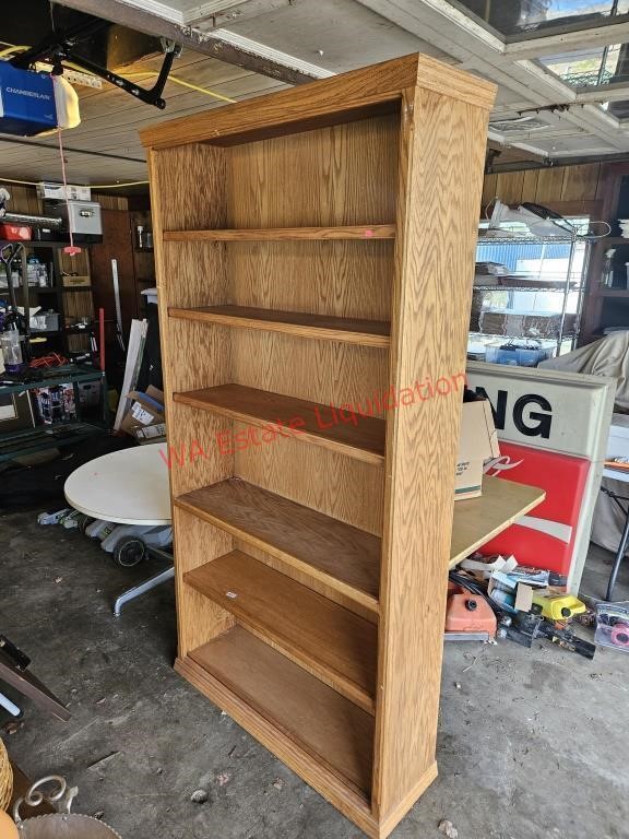 Wood Book Shelf (garage)