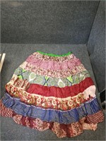 Vintage Tangibles layered silk skirt, size medium