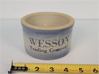 Wesson Adv. 1lb Stoneware Butter Jar