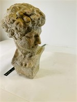 XL stone Michelangelo bust sculpture